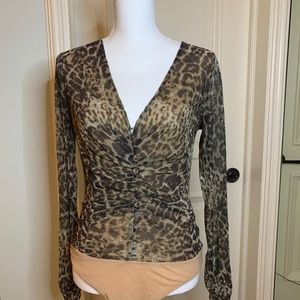 Scripted Cheetah Sparkly Body Suit